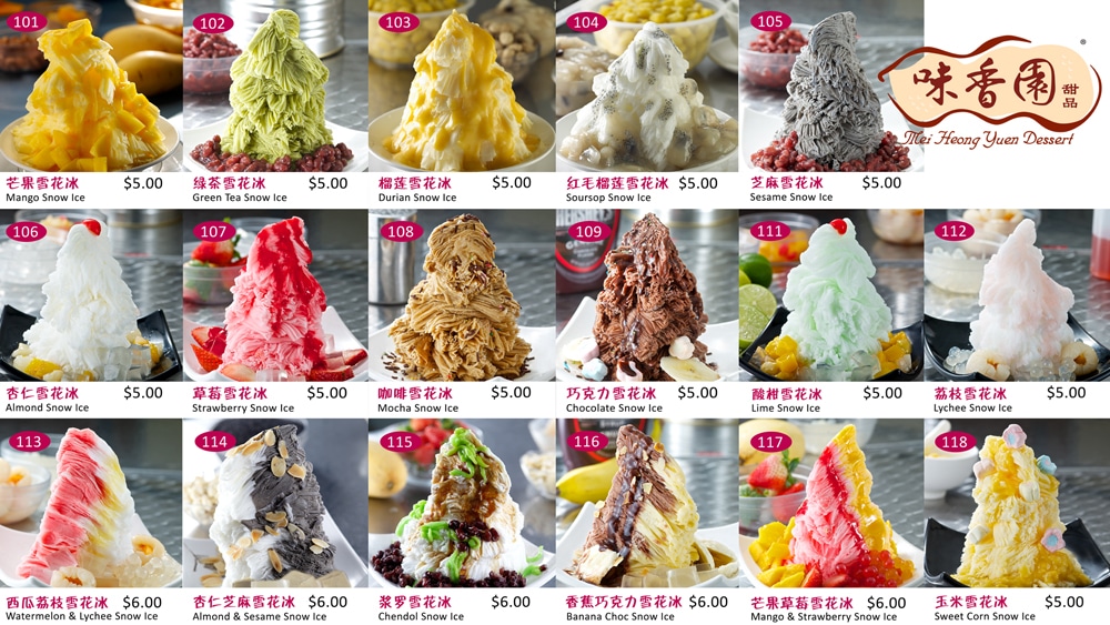 Snow Ice Menu design by Phocept