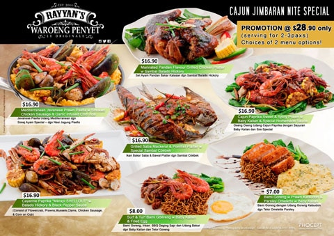 Rayyan Waroeng Penyet Cajun Jimbaran Concept Menu by Phocept