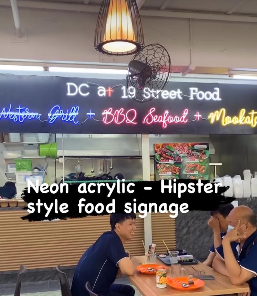 Neon Light Food Signage 