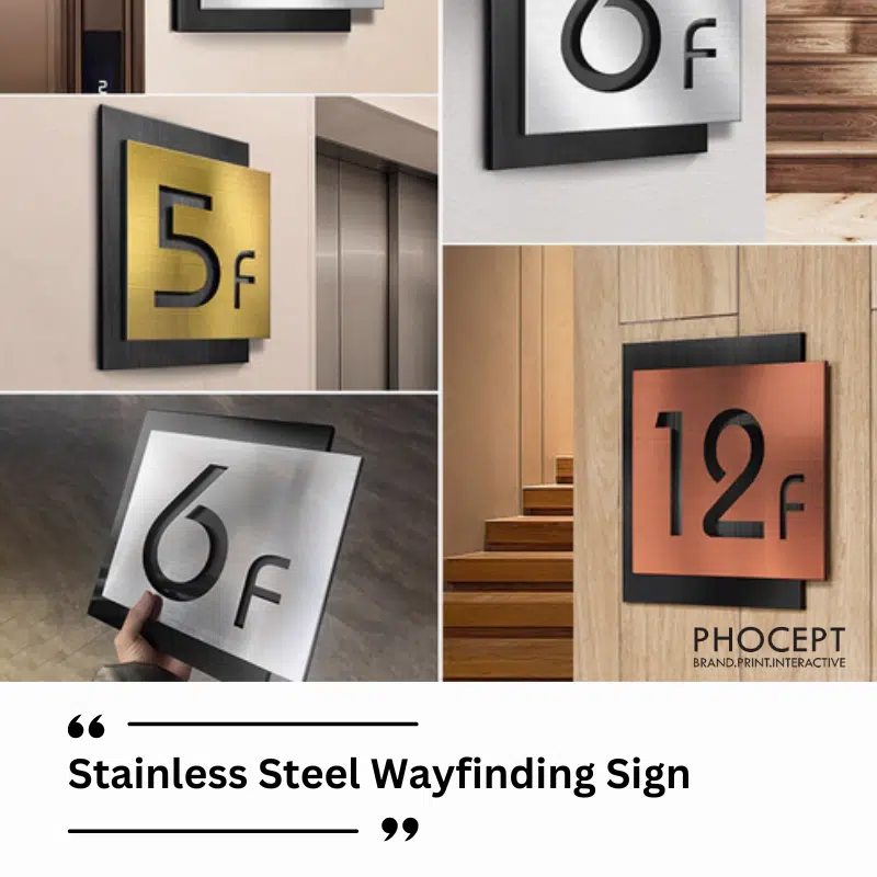 Stainless Steel Wayfinding Sign